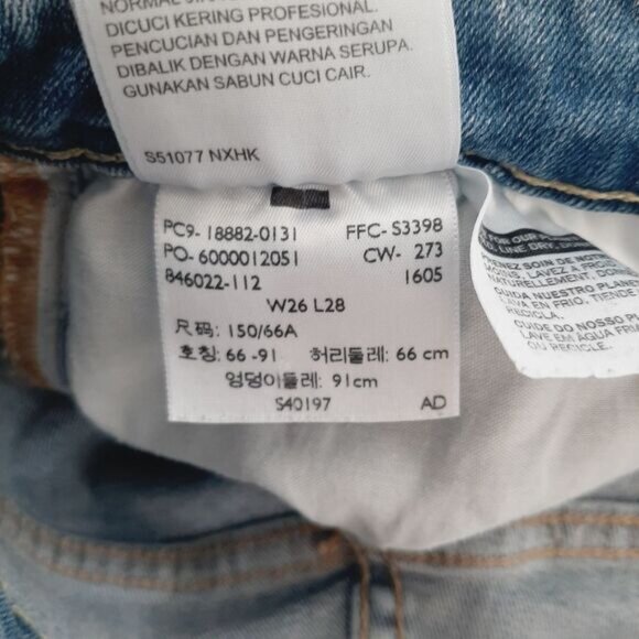 LEVI'S 721 High Rise Skinny Light Blue Wash Jeans Sz 26 - Picture 13 of 13